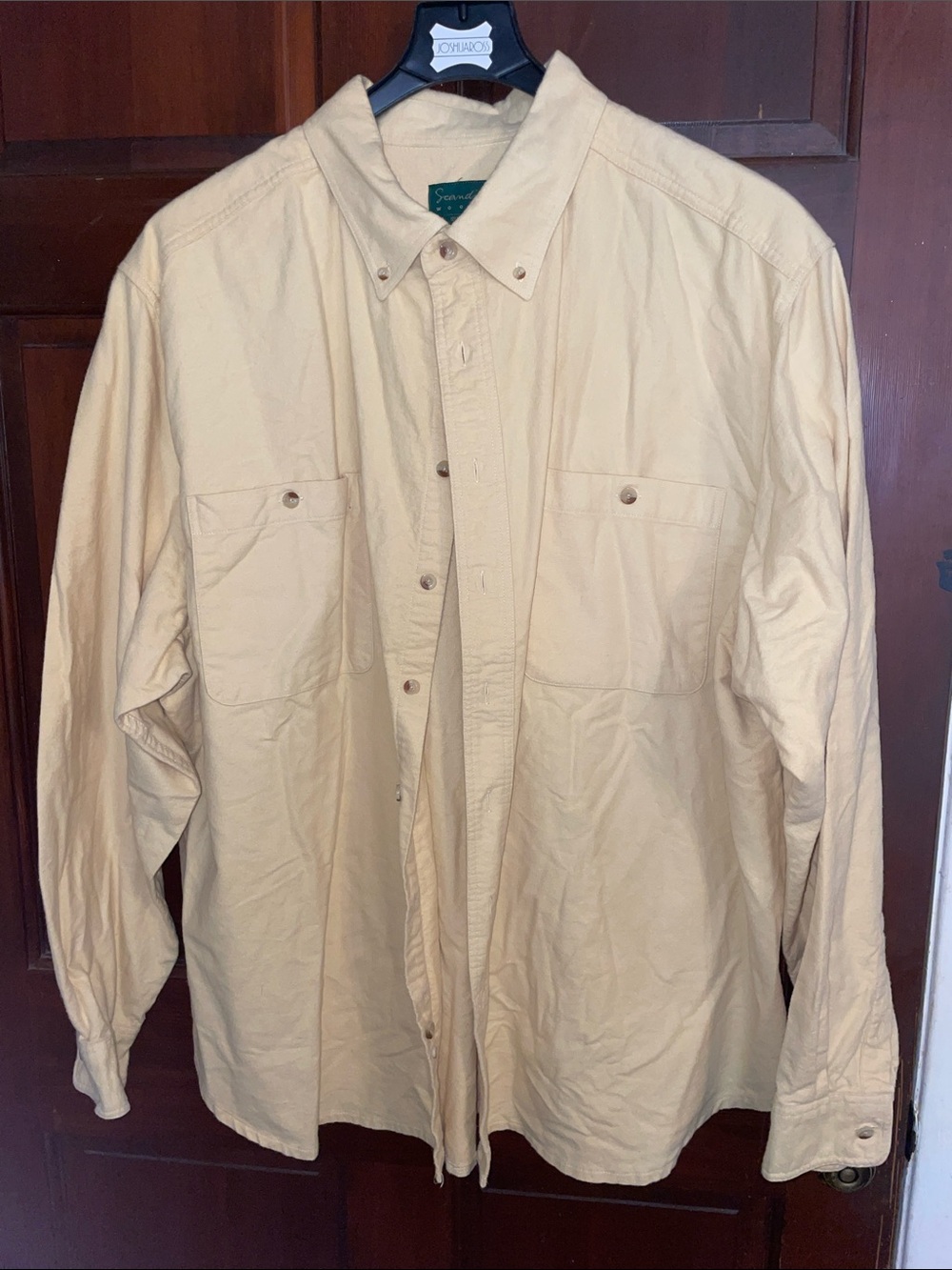 Classic Yellow Long-Sleeve Casual Button-Down Shirt